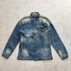 希少 RRL リペア加工デニムカバーオール S ダメージ加工 ワークジャケットのサムネイル