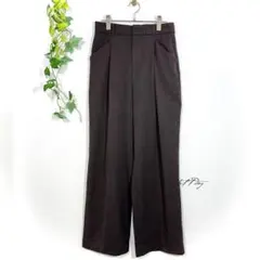 ZARA ザラ ワイドパンツ スラックス 焦茶色 Sサイズ相当 タック