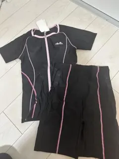 【新品未使用】ellesse 水着上下セット ブラック/ピンク
