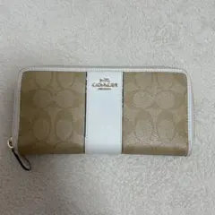 COACH 長財布 ベージュ ホワイト