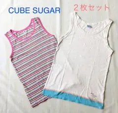 【CUBE SUGAR】タンクトップ２枚セット　綿　コットン　M   レディースのサムネイル