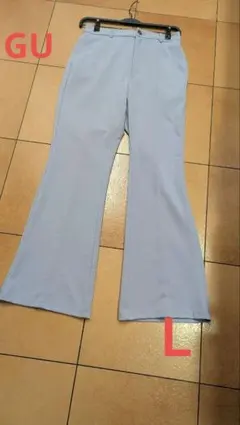 GUカットソーカラーフレアスラックスL