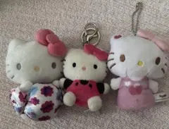 キティちゃん マスコット　キーホルダー　3個セット　ほぼ新品