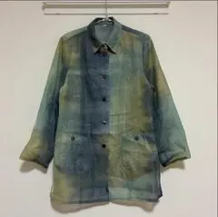 VINTAGE シアーシャツジャケット グリーン M~L