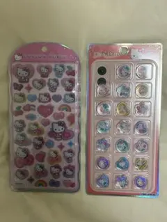 ハローキティ キラコロおはじきシール　コットンパフィーシール　2点セット