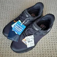 【SKECHERS】レディーススニーカー 黒　24.5cm