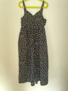 美品 130 水玉模様 ドット パンツタイプワンピース