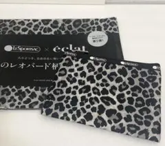 LESPORTSAC × éclat レオパード柄ポーチ　大のみ