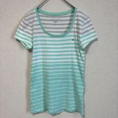 美品 トミーヒルフィガー Tシャツ レディース S ミント 緑 ボーダー M相当のサムネイル