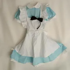 【最終値下げ】【1度のみ着用】 メイド服？　水色と白　M　学園祭　コスプレ