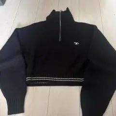 EMODA ハイネック クロップドセーター ブラック