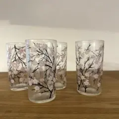 昭和　ガラスコップ 4個セット