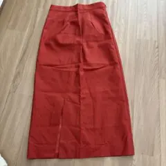 nano・universe レッド タイトロングスカート