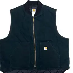 Carhartt ダックベスト ブラック Size XXL位 ビッグサイズ