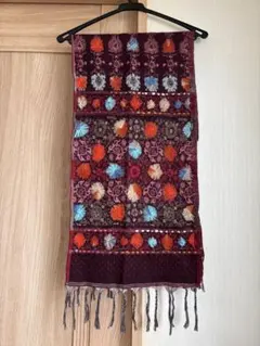 花柄刺繍 ストール　インド製