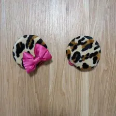 【レア品】【美品】ミニーちゃん ヒョウ柄 ヘアピン