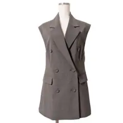 新品未使用 FRAY I.D ダブルブレストバックカットジレ モカ