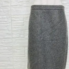 Chloé（クロエ）　グレー　ヘリンボーン柄スカート　　　　L