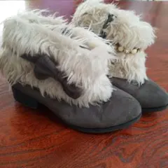 ファー付き ショートブーツ(20センチ)