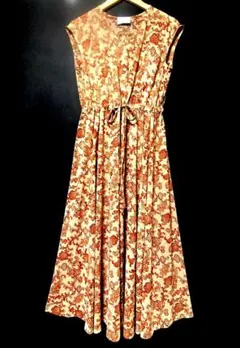 UNITED ARROWS シアーフラワーワンピース 36 ベージュ 春夏