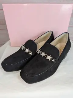 Bridget Birkin　ブラック スリッポン　星飾り付　23cm