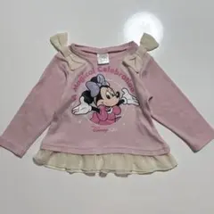 ミニー 長袖トップス 90cm ピンク Disney100 チュール 女の子