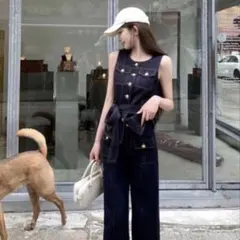ノースリーブ デニム パンツ セットアップ（GLANCE TOKYO) - メルカリ
