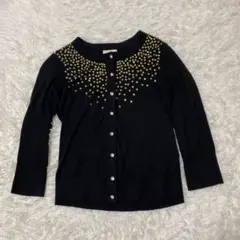 ケイトスペード　ビジューカーディガン　シルク混