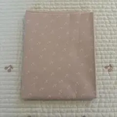 韓国生地　doobarim ピンク　手描きチェリー　さくらんぼ