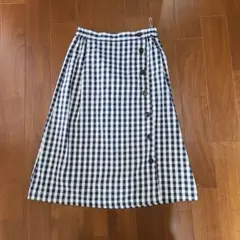 アースミュージック&エコロジー チェック 台形スカート