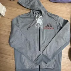 adidas グレー フーディ XOサイズ