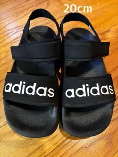 adidas キッズ サンダル ブラック20センチのサムネイル