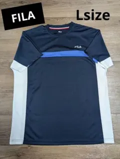 最終値下げ❗FILA フィラ 半袖 Tシャツ ネイビー Lサイズ(ユニセックス)のサムネイル