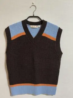 ▪️美品　MARNI UNIQLOユニクロ　カラーブロック ニットベスト Mサイズ