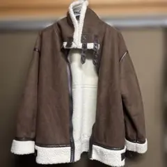 ブラウン フリースジャケット