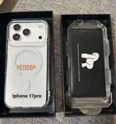 新品　iPhone17Proケース　自動貼り付けガラスフィルムセット