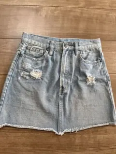 one way デニムミニスカート ダメージ加工のサムネイル
