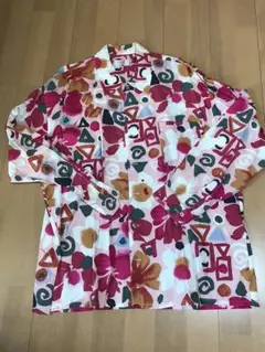 クリーニング済★メンズ エンリコカバリ 柄シャツ3.Lのサムネイル