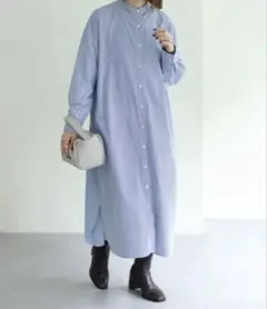 discoat シャツワンピース FREE ストライプ