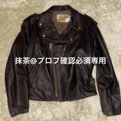 希少レア✨ショット ダブルライダース バイカーUSA製 150 レザー 茶　36
