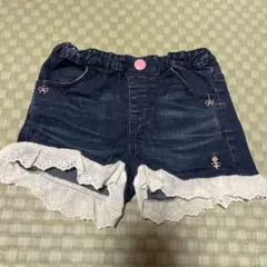 フリル付きショートパンツ 100cm ダークブルー