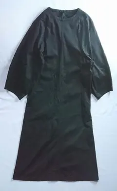 美品【despres】ふんわりボリューム袖★デザインロングワンピース【デプレ】黒