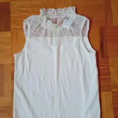 新品☆ホワイトレーストップス