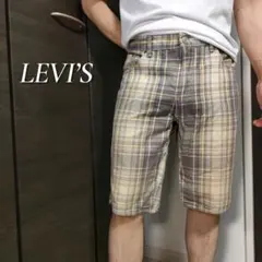 Levi's 502 チェック柄ショートパンツ w34