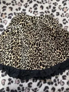 ヒョウ柄フレアスカート レース 平成ギャル 姫ギャル グランジ y2k