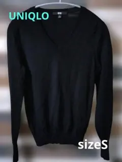 UNIQLO ブラック Vネック セーター S