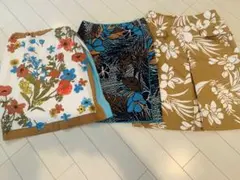 ビアジョブルーの花柄等ひざ丈スカート3点セットのサムネイル