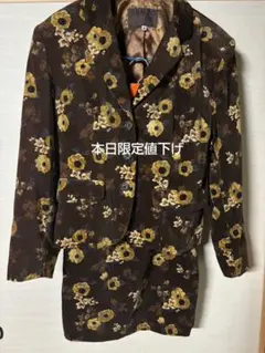 KENZO 花柄スカートスーツ ブラウン