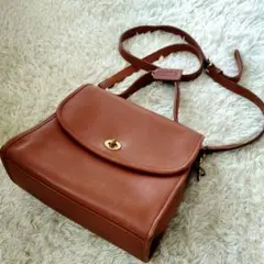 e*y様 オールド 2way ターンロック レザー ショルダー ハンド バッグ