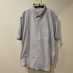 ユニクロ ドライイージーケアコンフォートストライプシャツ ストライプ ブルー